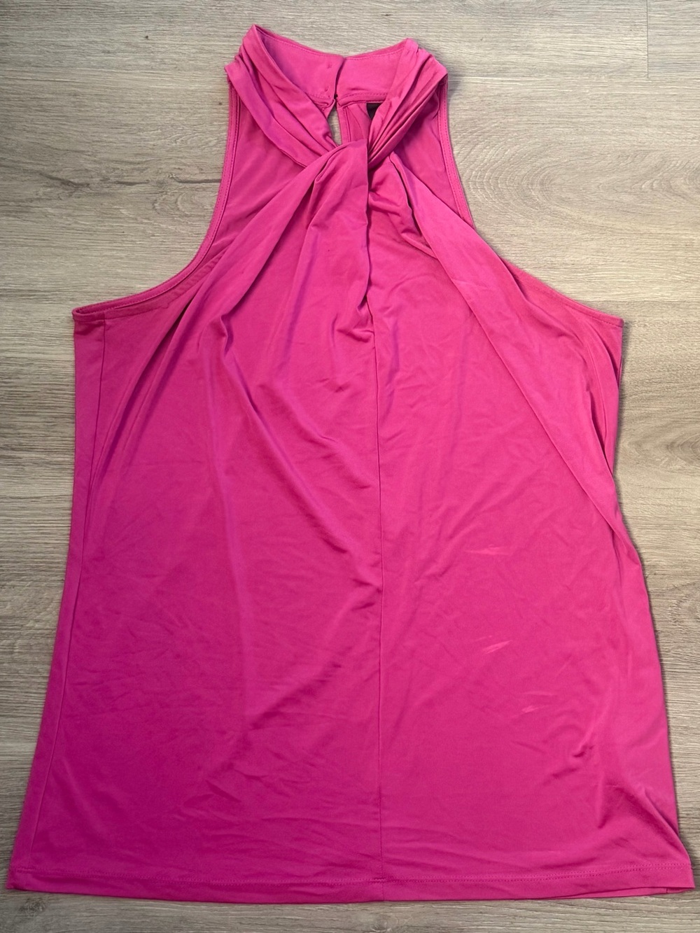 Worthington Magenta Twist-Back Tank Top